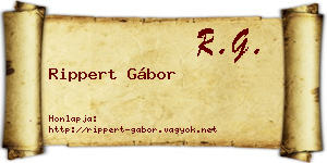 Rippert Gábor névjegykártya